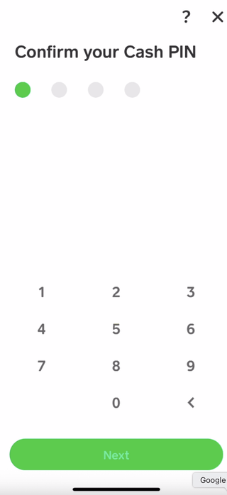 Text, Page, SymbolCompleting your transaction to add money to your balance in the Cash App looks like this. You'll need to enter your Cash App PIN.