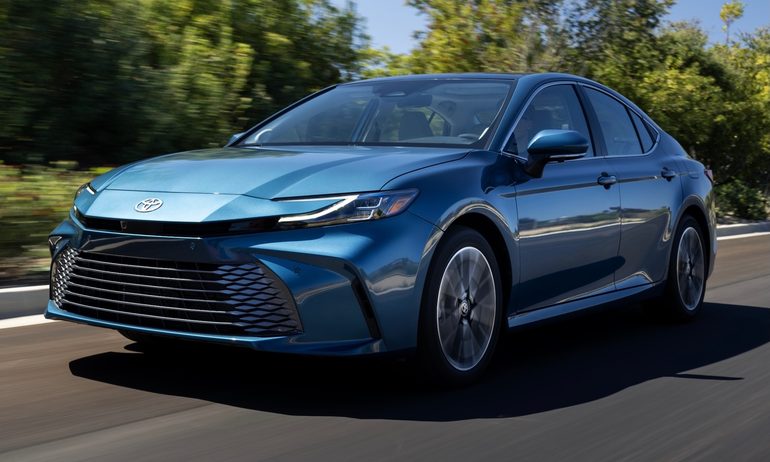 Blue Toyota Camry sedan Blue Toyota Camry sedan
