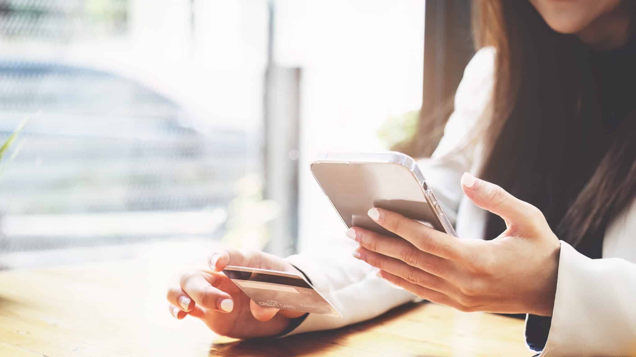 Woman Monitoring Her Credit Online